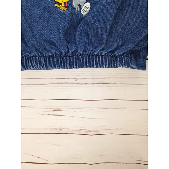1980s Vintage-Inspired Toddler Denim Jacket Peanuts Snoopy Design 24 Months 100% - Picture 7 of 8